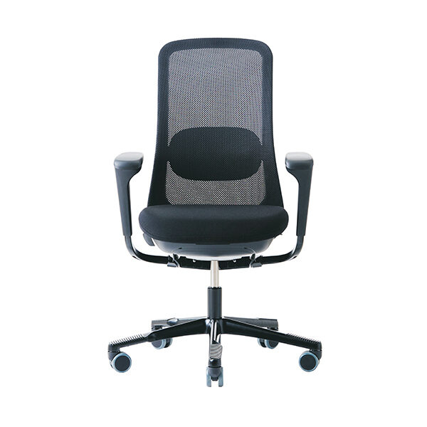 Het vooraanzicht van de HÅG Sofi 7500 ergonomische bureaustoel toont de stijlvolle en functionele vormgeving die zorgt voor comfort en een gezonde werkhouding